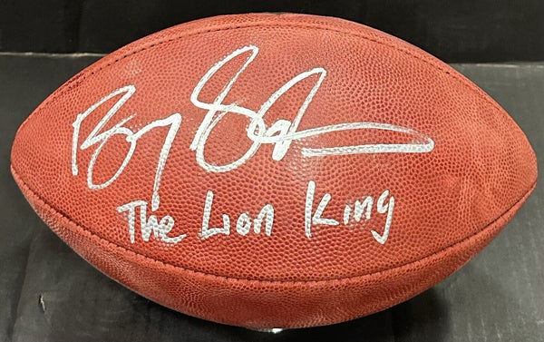 Barry Sanders Signed Wilson The Duke Football The Lion King Auto Lions Fanatics