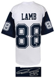 Ceedee Lamb (COWBOYS) Signed White Custom Football Jersey - (JSA COA)