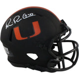 Michael Irvin Autographed Miami Hurricanes Eclipse Mini Helmet Beckett 56382