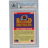 Joe Montana Autographed/Signed 1990 Score #594 Slab Trading Card Beckett 49928