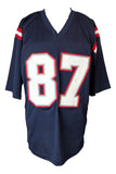 Rob Gronkowski New England Signed Alternate Blue Football Jersey JSA Hologram