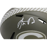 Aaron Rodgers Autographed Green Bay Packers 22 Salute Mini Helmet FAN 46633