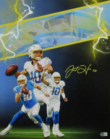 Justin Herbert LA Chargers Signed/Autographed 16x20 Photo Beckett 167601