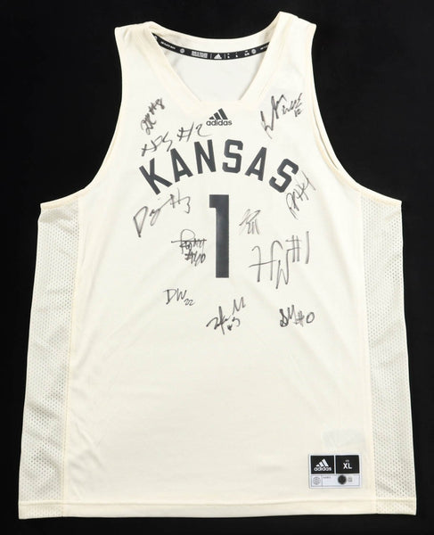 2024-25 Kansas Jayhawks Adidas Authentic Jersey Team-Signed /12 (Beckett) B Self