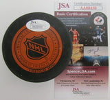 Joe Watson Philadelphia Flyers Autographed/Signed Flyers Logo Puck JSA 138999