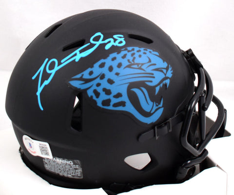 Fred Taylor Signed Jaguars Eclipse Speed Mini Helmet- Beckett W Hologram *Teal
