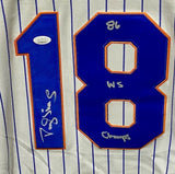 Darryl Strawberry Signed New York Mets Mitchell & Ness 1986 Jersey (JSA) R.F.