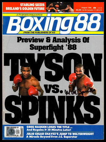 Michael Spinks "Jinx" Autographed Signed Magazine Beckett BAS QR #BM37840