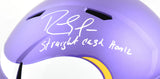 Randy Moss Signed Vikings F/S Tribute Speed Helmet Straight Cash- Beckett W Holo