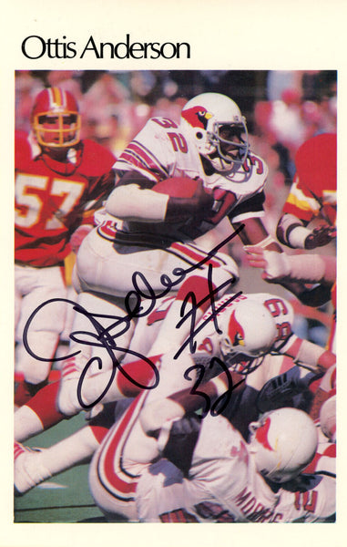 Ottis Anderson Signed St Louis Cardinals Mini Poster 1/50 Beckett 46155