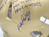 RUDY RUETTIGER AUTOGRAPHED NOTRE DAME FULL SIZE AUTHENTIC HELMET SPEECH BECKETT