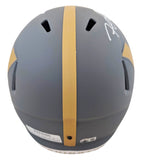 Commanders Frankie Luvu Signed Slate Full Size Speed Rep Helmet W/ Case BAS Wit