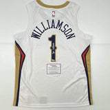 Signed ZION WILLIAMSON Pelicans White Nike Jersey Fanatics COA Auto