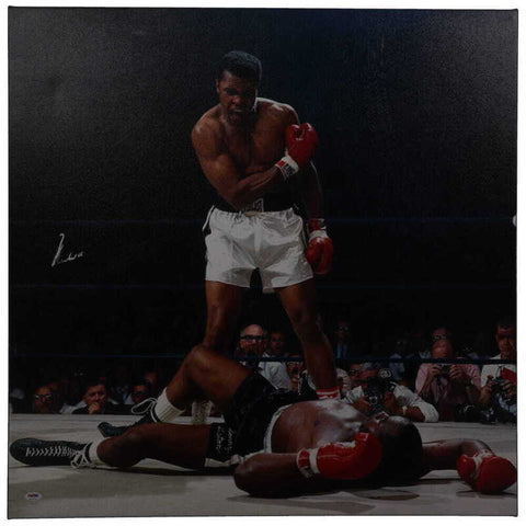 Muhammad Ali Autographed 30" x 30" "Over Sonny Liston" Stretched Canvas PSA/DNA