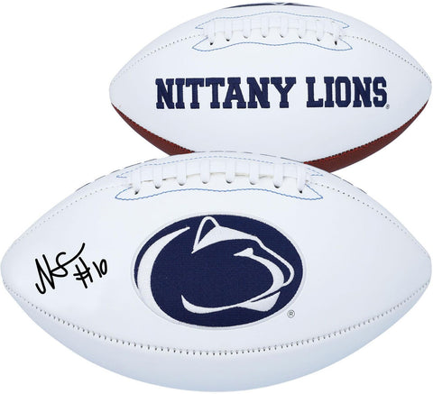 Nick Singleton Penn State Nittany Lions Signed Jardin White Panel Football