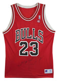 Bulls Michael Jordan "Thanks For Everything" Signed Red Champion Jersey BAS LOA