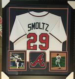 John Smoltz Signed Atlanta Braves 36x39 Framed Signed Jersey (JSA COA) 3084 K's