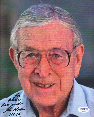 John Wooden Autographed Signed 8x10 Photo UCLA Bruins "To Alexa" PSA/DNA #S28703