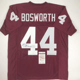 Autographed/Signed Brian Bosworth Oklahoma Red College Jersey JSA COA