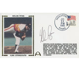 Nolan Ryan Signed Texas Rangers July 11, 1985 4000 Strikeout Cachet Envelope