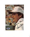 Fred Akers Signed/Auto/Inscribed 4.5x7 Photo Texas Longhorns PSA/DNA 185144