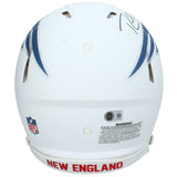 Randy Moss Autographed New England Patriots Rivalries Authentic Helmet Beckett