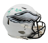 Zach Ertz Signed Philadelphia Eagles Speed Authentic Custom White Specks Helmet