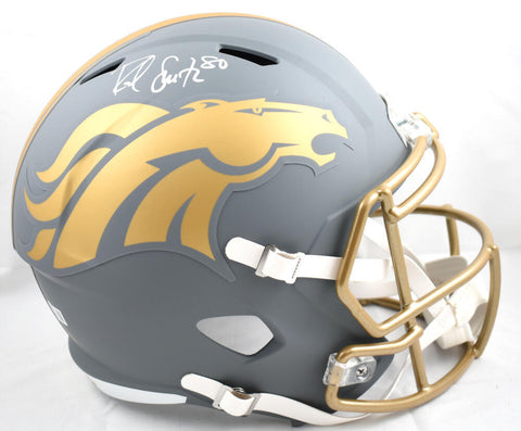Rod Smith Autographed Denver Broncos F/S Slate Speed Helmet - Beckett W Hologram