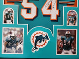 Zach Thomas Signed Dolphins 35x43 Framed Jersey (JSA COA) 7x Pro Bowl Linebacker