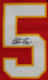 Christian Okoye Authentic Signed Red Pro Style Jersey Autographed JSA Witness