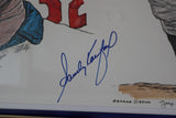 Sandy Koufax Autographed 16x20 Drawing Photo Framed Beckett LOA