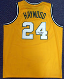 SEATTLE SONICS SPENCER HAYWOOD AUTOGRAPHED GOLD JERSEY "HOF 15" MCS HOLO 104223