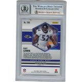 Ray Lewis Autographed/Signed 2021 Mosaic #12 Trading Card Beckett 53049