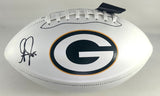 Green Bay Packers GREG JENNINGS Signed White Panel Replica Football AUTO - BAS