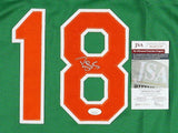 Darryl Strawberry Signed New York Mets St. Patrick's Day Green Jersey (JSA COA)