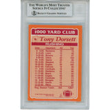 Tony Dorsett Autographed 1986 Topps 6 Slabbed Trading Card Beckett 45920