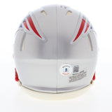Tedy Bruschi Signed New England Patriots Mini Helmet (Beckett) 3xSupr Bowl Champ