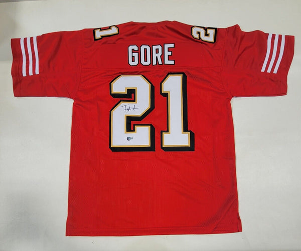 FRANK GORE SIGNED AUTOGRAPHED PRO STYLE CUSTOM XL JERSEY BECKETT QR