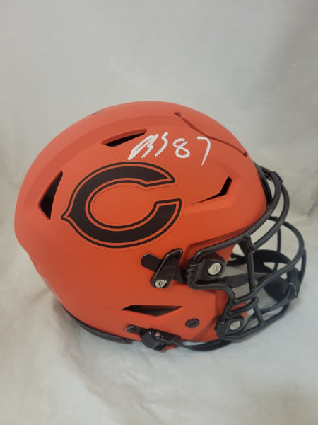 LUTHER BURDEN SIGNED CHICAGO BEARS F/S RAVE SPEEDFLEX AUTHENTIC HELMET BECKETT Q