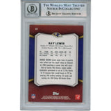 Ray Lewis Autographed 2011 Topps Rising Rookies #47 Trading Card Beckett 53047