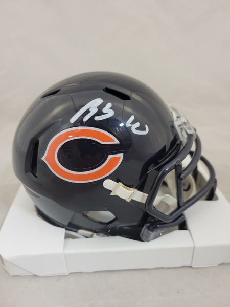 LUTHER BURDEN SIGNED CHICAGO BEARS SPEED MINI HELMET BECKETT QR