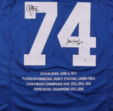 Steve Largent "HOF 95" & Jim Zorn Signed Seattle Seahawks #74 Stat Jersey (JSA)