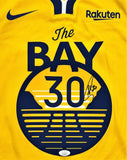 Stephen Curry Warriors Signed The Bay Gold Swingman Nike Jersey JSA LOA