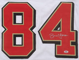 Brent Jones Signed San Francisco 49ers Jersey (Beckett) 3xSuper Bowl Champion TE