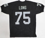 Oakland Raiders Howie Long Autographed Black Jersey Beckett BAS QR #W990566