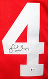 Fred Warner Autographed Red Pro Style Jersey - Beckett W Auth *4