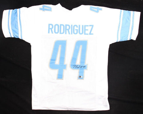Malcolm Rodriguez Signed Detroit Lions Jersey (Beckett) 2022 Draft Pk Linebacker