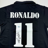 Autographed/Signed Ronaldo Nazario Real Madrid Black Jersey Beckett COA