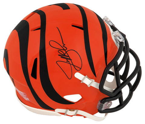 Jeff Blake Signed Cincinnati Bengals Riddell Speed Mini Helmet - (SCHWARTZ COA)