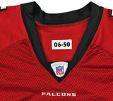 Morten Andersen Signed Atlanta Falcons Game Used Red Reebox Jersey with Insc